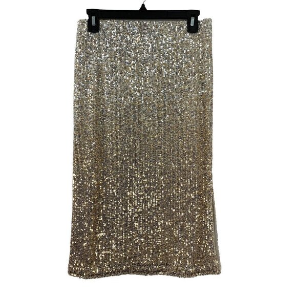 Chelsea & Violet Dresses & Skirts - Chelsea & Violet Women's Mid Length Gold Sequin Skirt